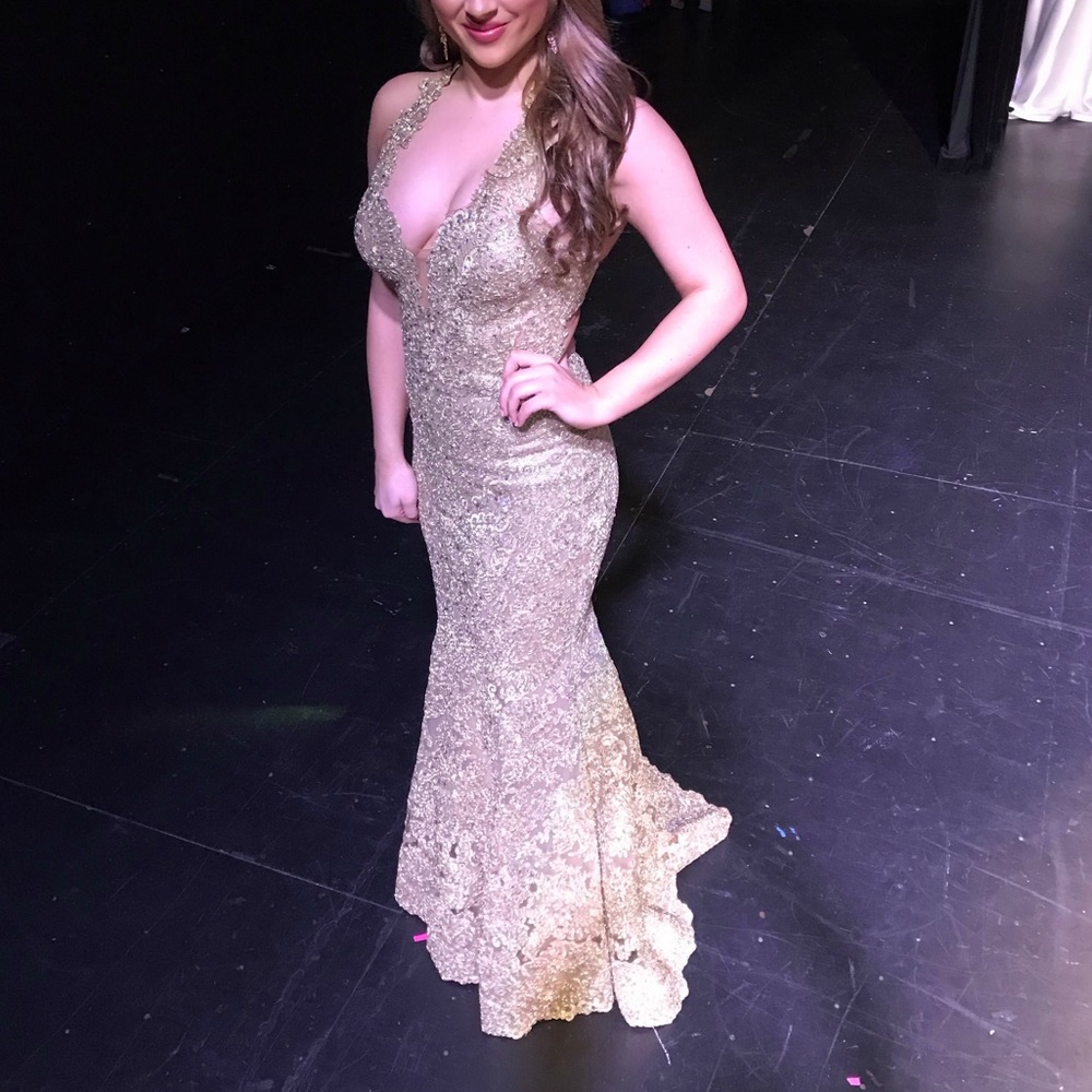 Gold Sherri Hill Prom/ Pageant Gown